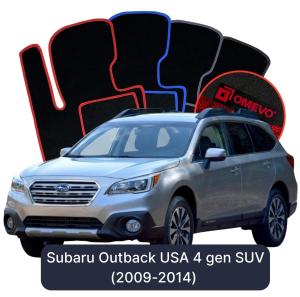 Velurové autokoberce OMEVO pro Subaru Outback USA 4 gen SUV (2009-2014)