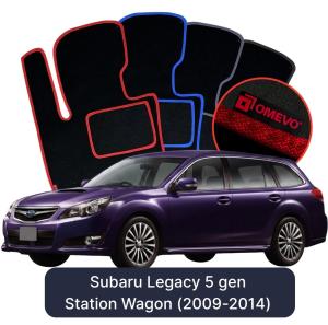 Velurové autokoberce OMEVO pro Subaru Legacy 5 gen Kombi (2009-2014)