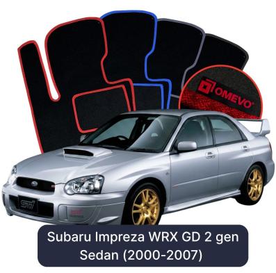 Velurové autokoberce OMEVO pro Subaru Impreza WRX GD 2 gen Sedan (2000-2007)