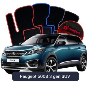 Velurové autokoberce OMEVO pro Peugeot 5008 3 gen SUV (2024-2025)