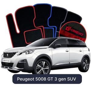 Velurové autokoberce OMEVO pro Peugeot 5008 GT 3 gen SUV (2024-2025)