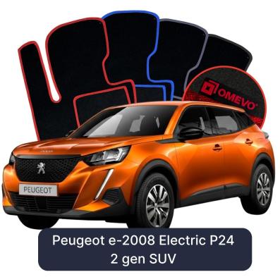 Velurové autokoberce OMEVO pro Peugeot e-2008 Elektrický P24 2 gen SUV (2019-2025)