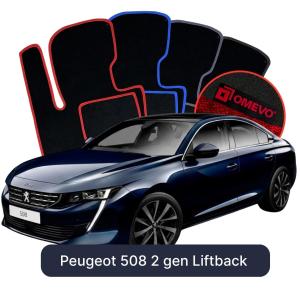 Velurové autokoberce OMEVO pro Peugeot 508 2 gen Liftback (2018-2025)
