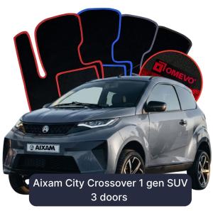 Velurové autokoberce OMEVO pro Aixam City Crossover 1 gen SUV 3 dveře (2007-2026)