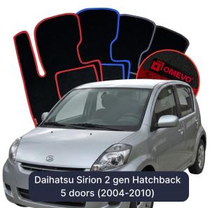 Velurové autokoberce OMEVO pro Daihatsu Sirion 2 gen Hatchback 5 dveří (2004–2010)