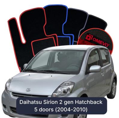 Velurové autokoberce OMEVO pro Daihatsu Sirion 2 gen Hatchback 5 dveří (2004–2010)