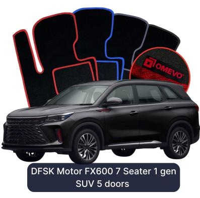 Velurové autokoberce OMEVO pro DFSK Motor FX600 7-místný 1 gen SUV 5 dveří (2024-2025)