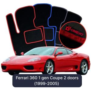 Velurové autokoberce OMEVO pro Ferrari 360 1 gen Kupé 2 dveře (1999-2005)