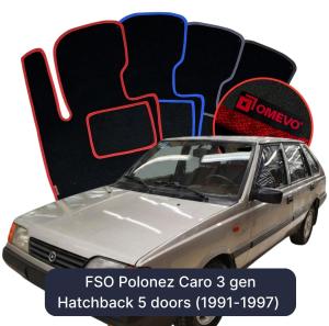 Velurové autokoberce OMEVO pro FSO Polonez Caro 3 gen Hatchback 5 dveří (1991-1997)