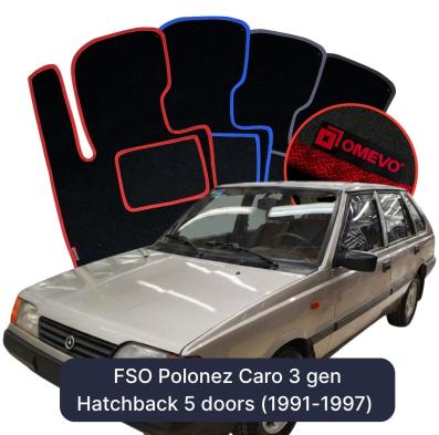 Velurové autokoberce OMEVO pro FSO Polonez Caro 3 gen Hatchback 5 dveří (1991-1997)