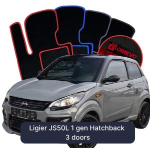 Velurové autokoberce OMEVO pro Ligier JS50L 3 gen třídveřový hatchback (2012-2025)