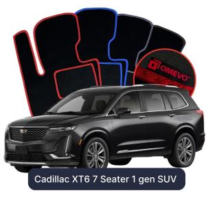 Velurové autokoberce OMEVO pro Cadillac XT6 7 místný 1 gen SUV (2019-2026)