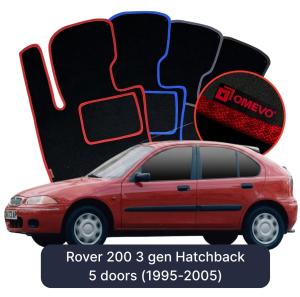 Velurové autokoberce OMEVO pro Rover 200 3 gen Hatchback 5 dveří (1995-2005)