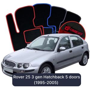 Velurové autokoberce OMEVO pro Rover 25 3 gen Hatchback 5 dveří (1995-2005)
