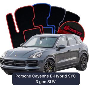 Velurové autokoberce OMEVO pro Porsche Cayenne E-Hybrid 9Y0 3 gen SUV (2018-2025)