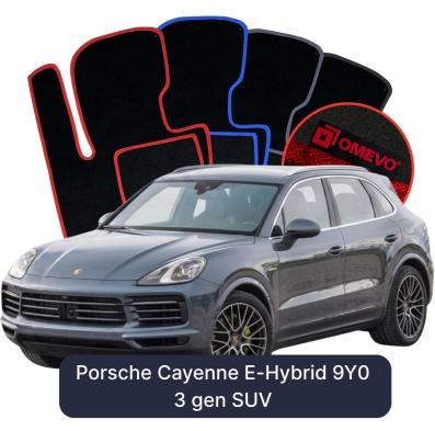 Velurové autokoberce OMEVO pro Porsche Cayenne E-Hybrid 9Y0 3 gen SUV (2018-2025)