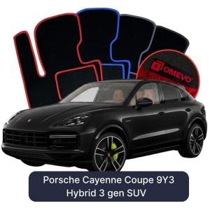 Velurové autokoberce OMEVO pro Porsche Cayenne Coupe Hybridní 9Y3 3 gen SUV (2018-2025)