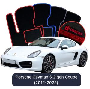 Velurové autokoberce OMEVO pro Porsche Cayman S 2 gen Kupé (2012-2025)