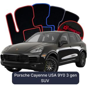 Velurové autokoberce OMEVO pro Porsche Cayenne USA 9Y0 3 gen SUV (2018-2025)