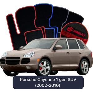 Velurové autokoberce OMEVO pro Porsche Cayenne 1 gen SUV (2002-2010)