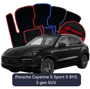 Velurové autokoberce OMEVO pro Porsche Cayenne S 9Y0 3 gen SUV (2018-2025)