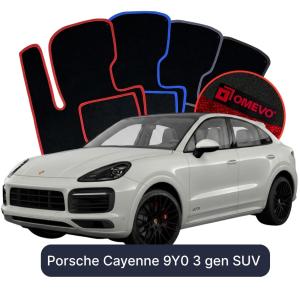 Velurové autokoberce OMEVO pro Porsche Cayenne 9Y0 3 gen SUV (2018-2025)
