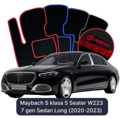 Velurové autokoberce OMEVO pro Maybach S Třída 5 místný W223 7 gen Sedan Long (2020-2023)