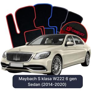 Velurové autokoberce OMEVO pro Maybach S Třída W222 6 gen Sedan (2014-2020)