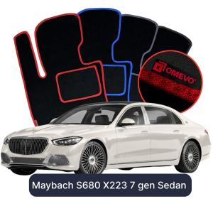 Velurové autokoberce OMEVO pro Maybach S680 X223 7 gen Sedan (2020-2025)