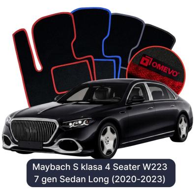 Velurové autokoberce OMEVO pro Maybach S Třída 4 místný W223 7 gen Sedan Long (2020-2023)