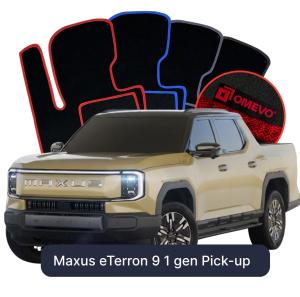Velurové autokoberce OMEVO pro Maxus eTerron 9 1 gen Pick-up (2024-2025)