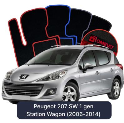 Velurové autokoberce OMEVO pro Peugeot 207 SW 1 gen Kombi (2006-2014)