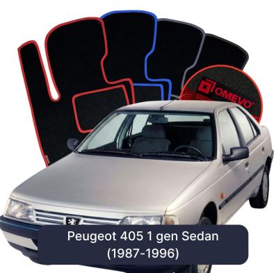 Velurové autokoberce OMEVO pro Peugeot 405 1 gen Sedan (1987-1996)