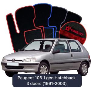 Velurové autokoberce OMEVO pro Peugeot 106 1 gen Hatchback 3 dveře (1991-2003)