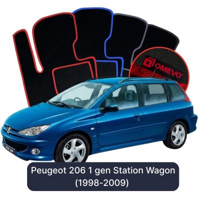 Velurové autokoberce OMEVO pro Peugeot 206 1 gen Kombi (1998-2009)