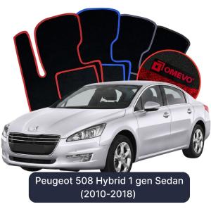 Velurové autokoberce OMEVO pro Peugeot 508 Hybridní 1 gen Sedan (2010-2018)