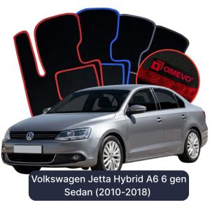 Velurové autokoberce OMEVO pro Volkswagen Jetta Hybridní A6 6 gen Sedan (2010-2018)