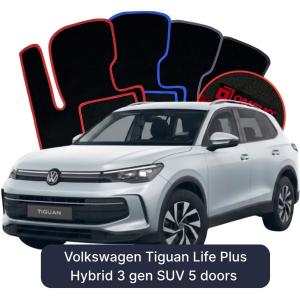 Velurové autokoberce OMEVO pro Volkswagen Tiguan Life Plus Hybridní 3 gen SUV 5 dveří (2023-2026)