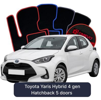 Velurové autokoberce OMEVO pro Toyota Yaris Hybridní 4 gen Hatchback 5 dveří (2020-2026)