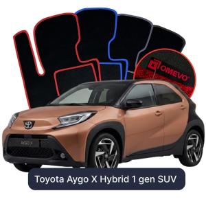 Velurové autokoberce OMEVO pro Toyota Aygo X Hybridní 1 gen SUV (2022-2026)