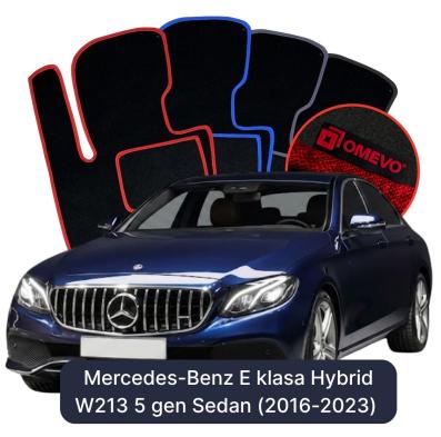 Velurové autokoberce OMEVO pro Mercedes-Benz E klasa Hybridní W213 5 gen Sedan (2016-2023)