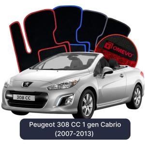 Velurové autokoberce OMEVO pro Peugeot 308 CC 1 gen Cabrio (2007-2013)