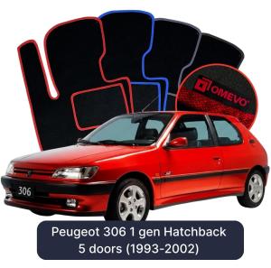 Velurové autokoberce OMEVO pro Peugeot 306 1 gen Hatchback 5 dveří (1993-2002)