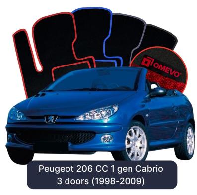 Velurové autokoberce OMEVO pro Peugeot 206 CC 1 gen Cabrio 3 dveře (1998-2012)