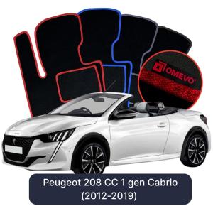 Velurové autokoberce OMEVO pro Peugeot 208 CC 1 gen Cabrio (2012-2019)