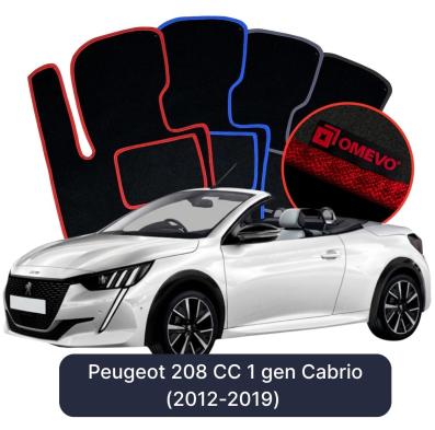 Velurové autokoberce OMEVO pro Peugeot 208 CC 1 gen Cabrio (2012-2019)