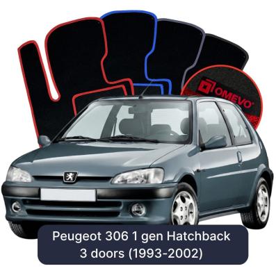 Velurové autokoberce OMEVO pro Peugeot 306 1 gen Hatchback 3 dveře (1993-2002)