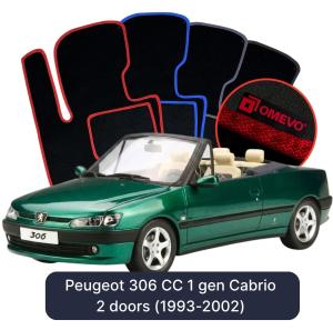 Velurové autokoberce OMEVO pro Peugeot 306 CC 1 gen Cabrio 2 dveře (1993-2002)