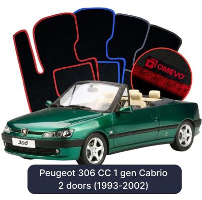 Velurové autokoberce OMEVO pro Peugeot 306 CC 1 gen Cabrio 2 dveře (1993-2002)