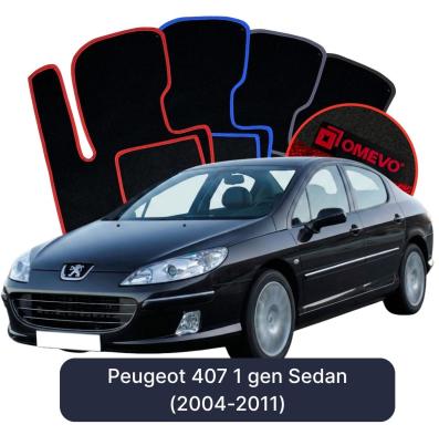 Velurové autokoberce OMEVO pro Peugeot 407 1 gen Sedan (2004-2011)